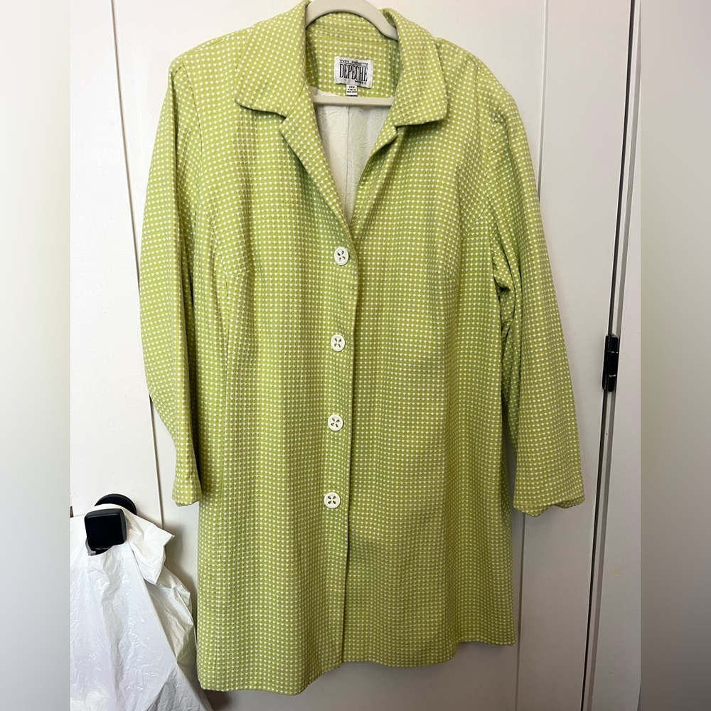 YVES COSSETTE DEPECHE MODE PATTERENED VINTAGE TRENCH COAT
